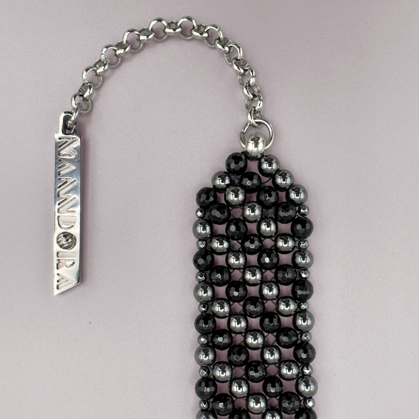 SAHARA S4 Choker in Black Onyx + Hematite