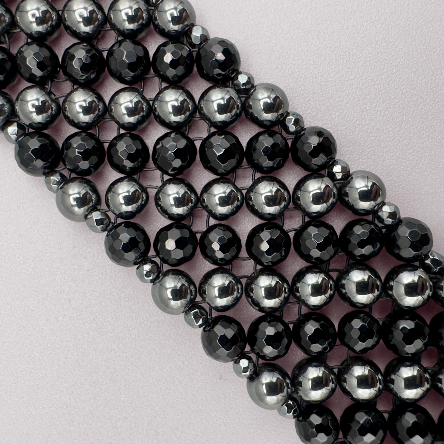 SAHARA S4 Choker in Black Onyx + Hematite