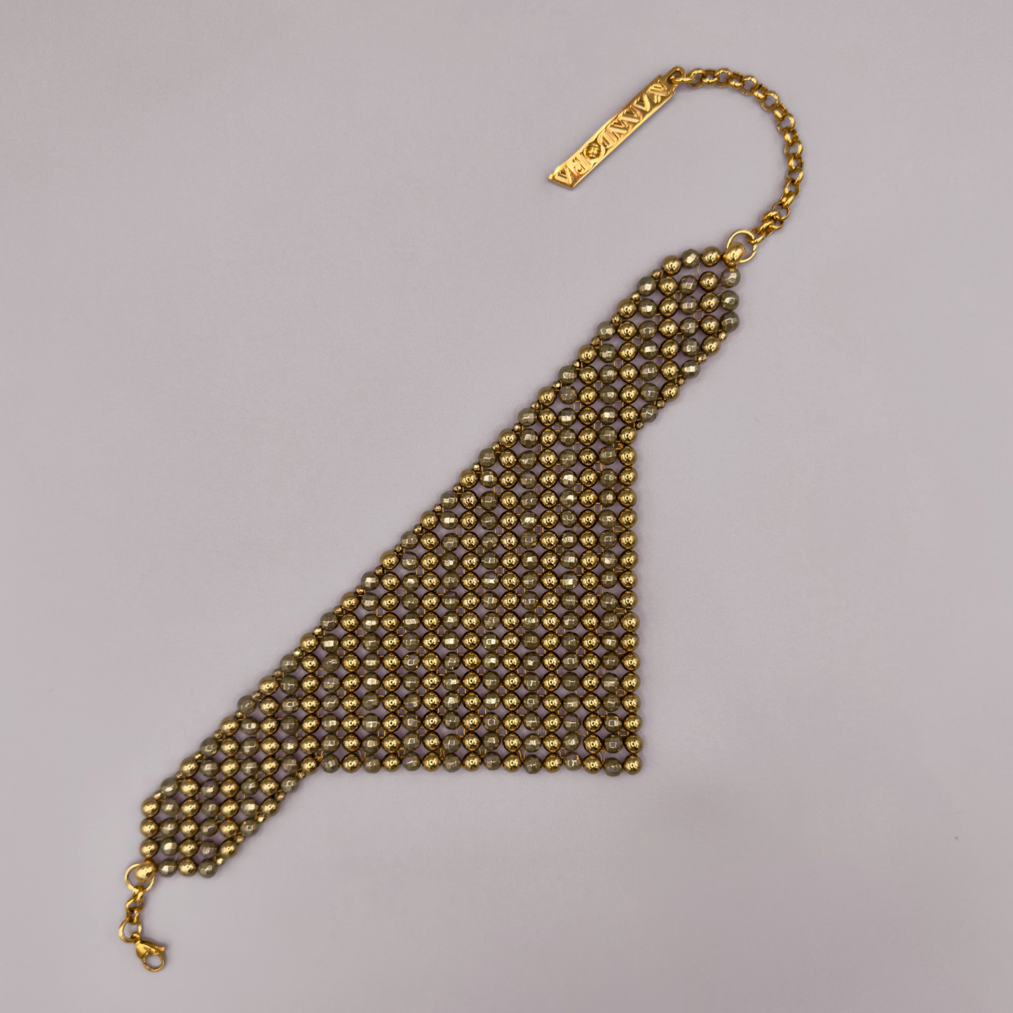 SAHARA S12 Choker in Pyrite + Gold