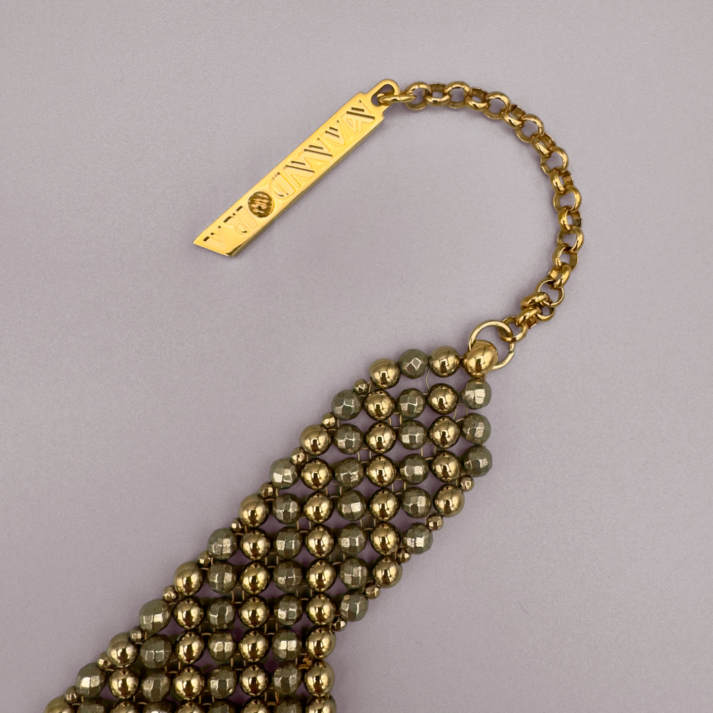 SAHARA S12 Choker in Pyrite + Gold