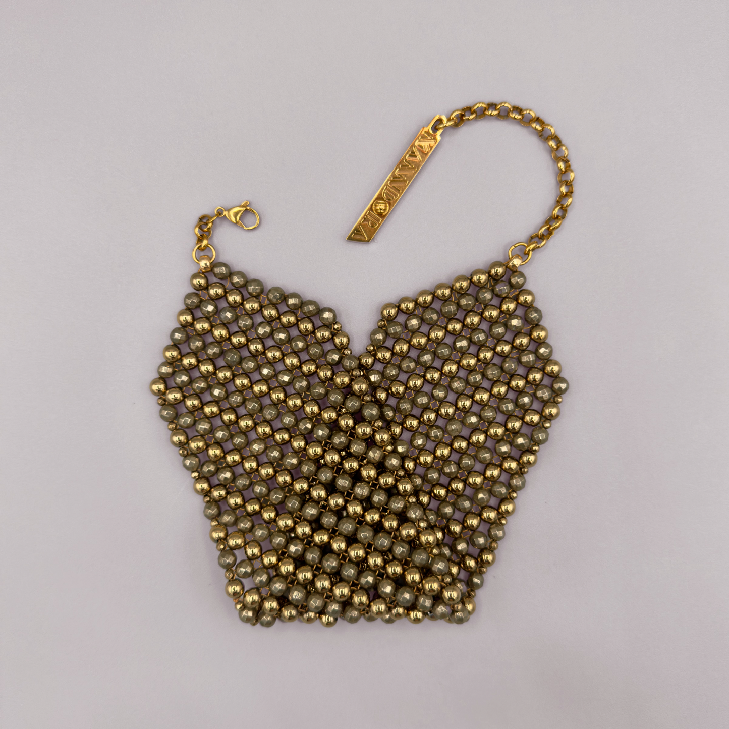 SAHARA S8 Choker in Pyrite + Gold