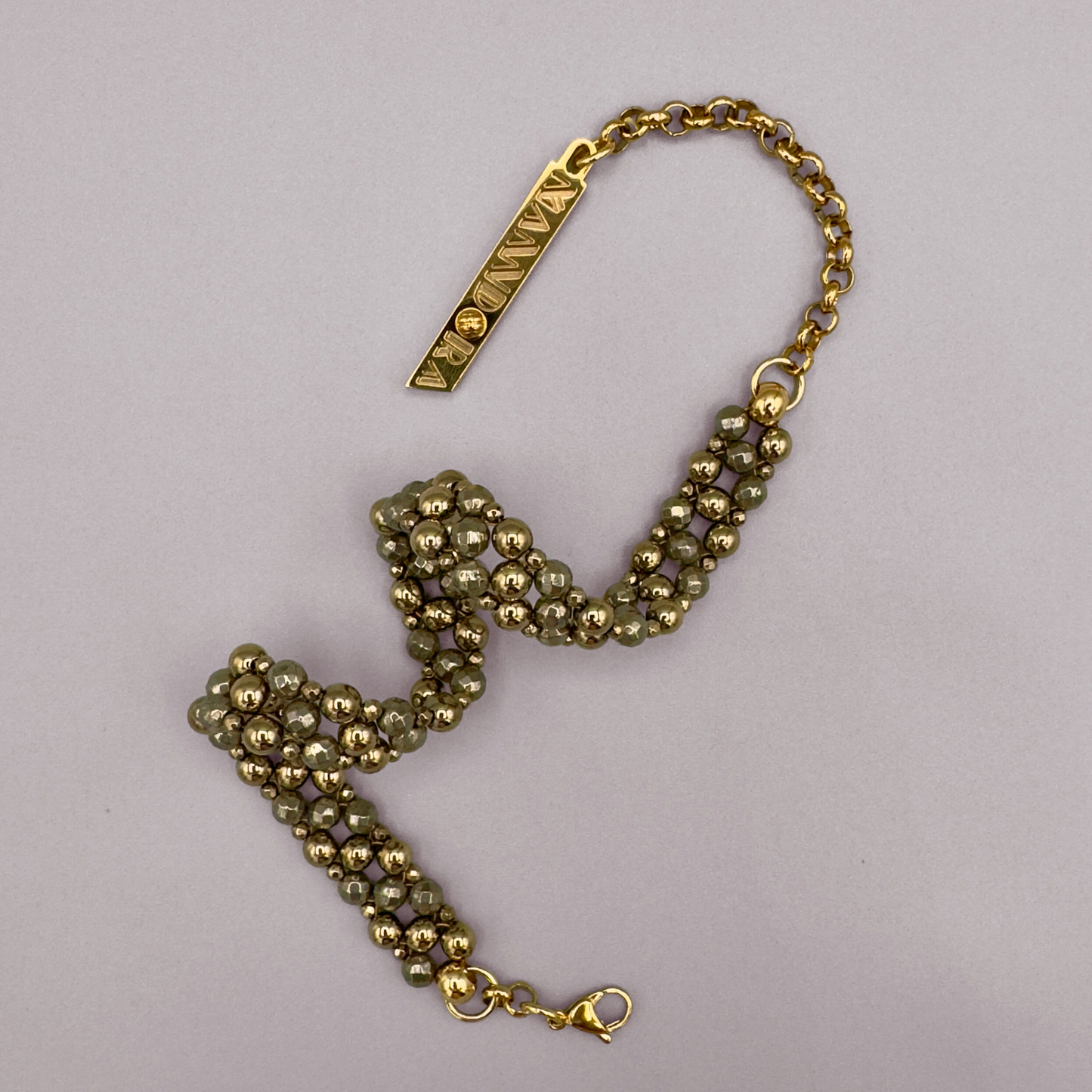 SAHARA S2 Choker in Pyrite + Gold