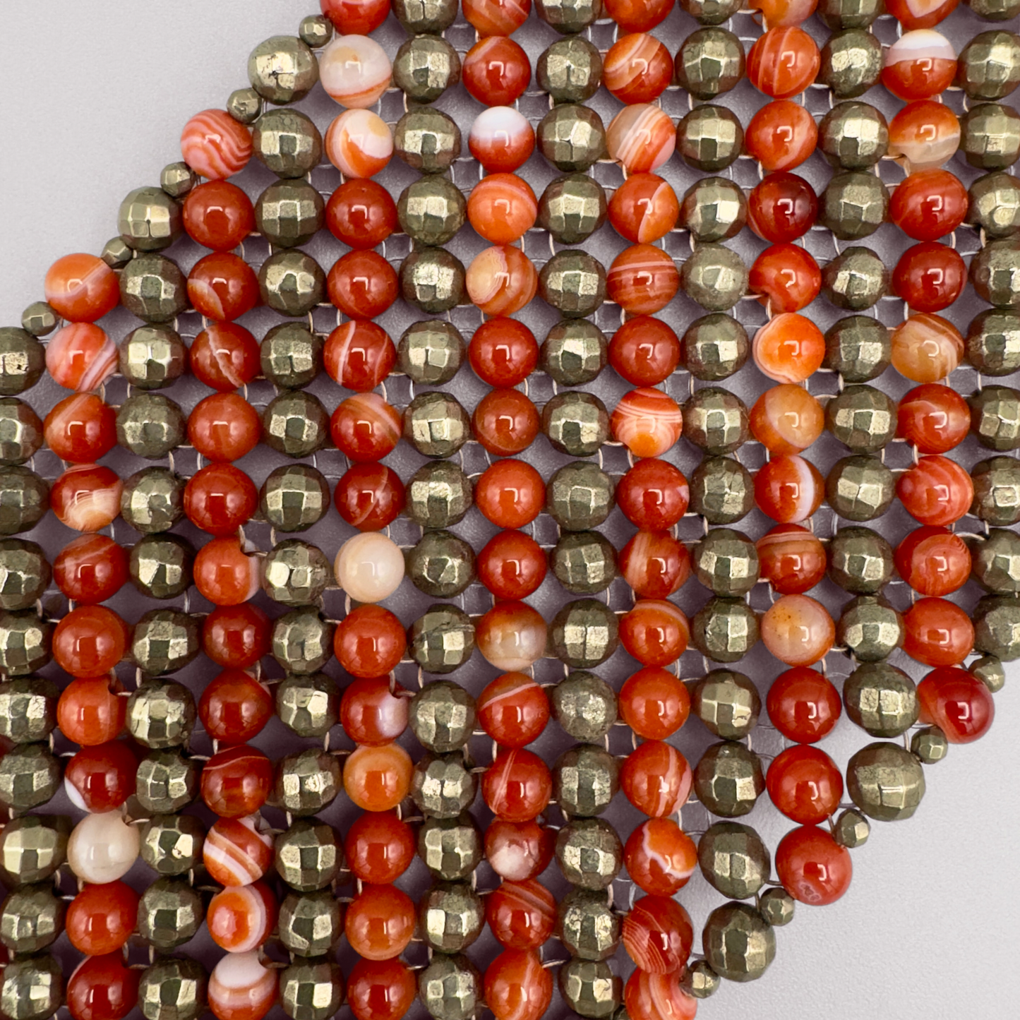 SAHARA S10 Bracelet in Red Sardonyx + Pyrite