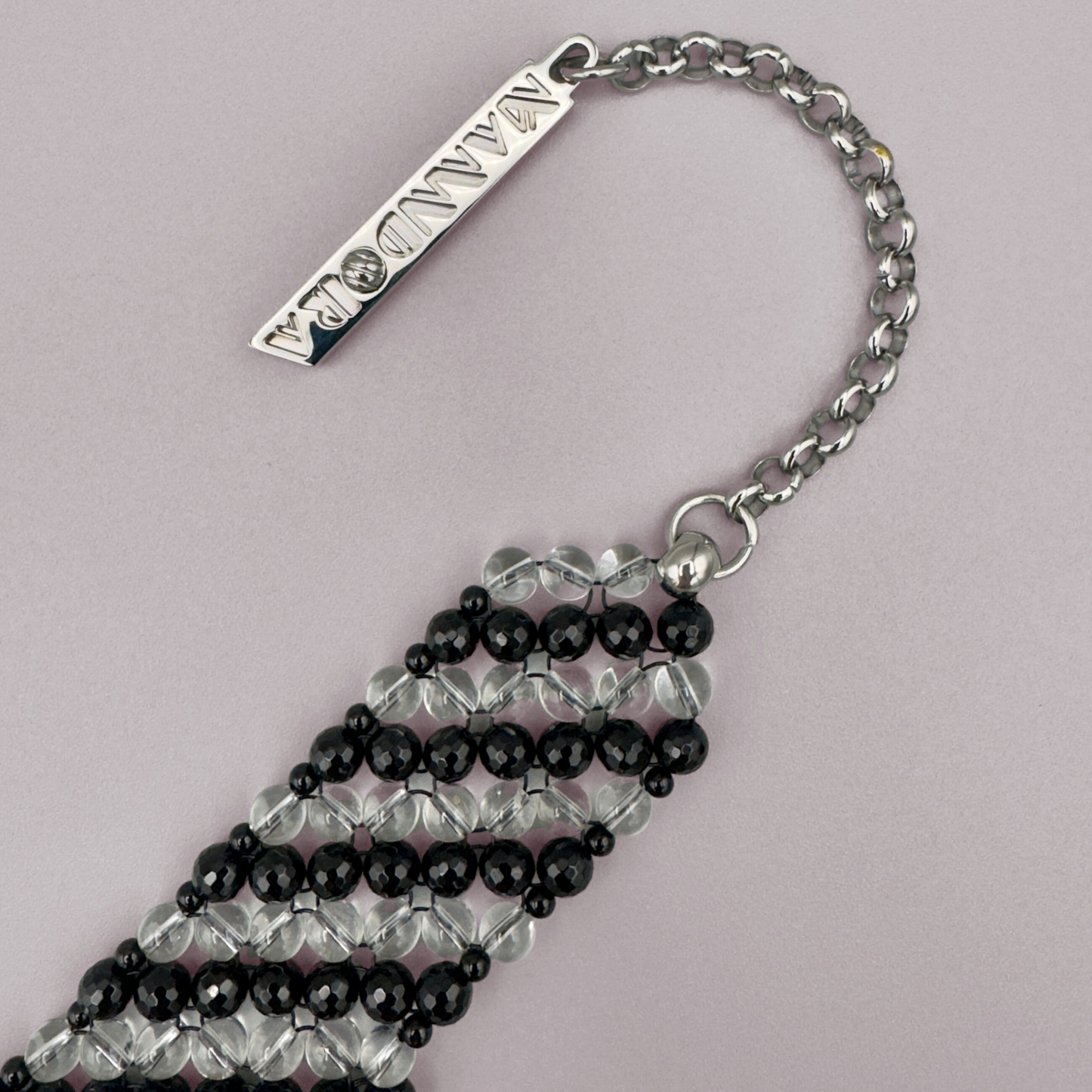 SAHARA S12 Choker in Black Onyx + Clear Quartz