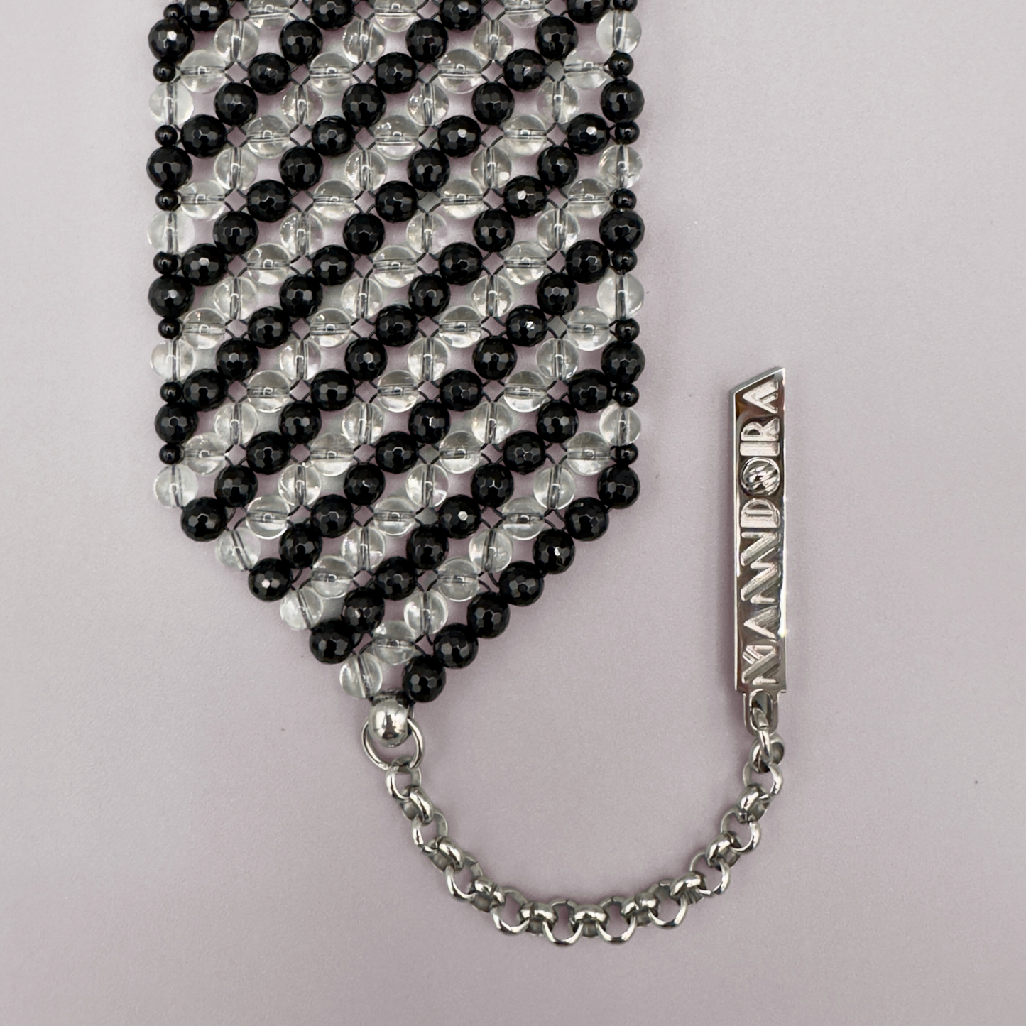 SAHARA S8 Choker in Black Onyx + Clear Quartz