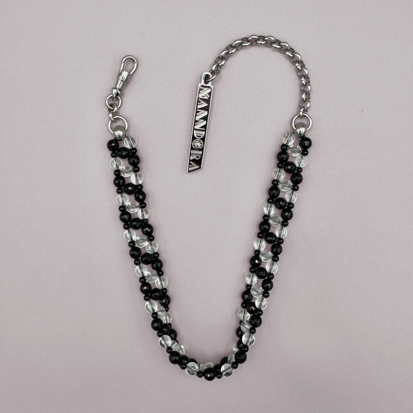 SAHARA S2 Choker in Black Onyx + Clear Quartz