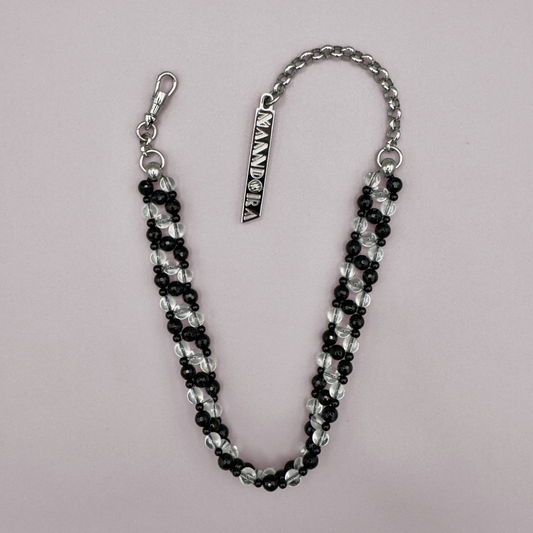 SAHARA S2 Choker in Black Onyx + Clear Quartz
