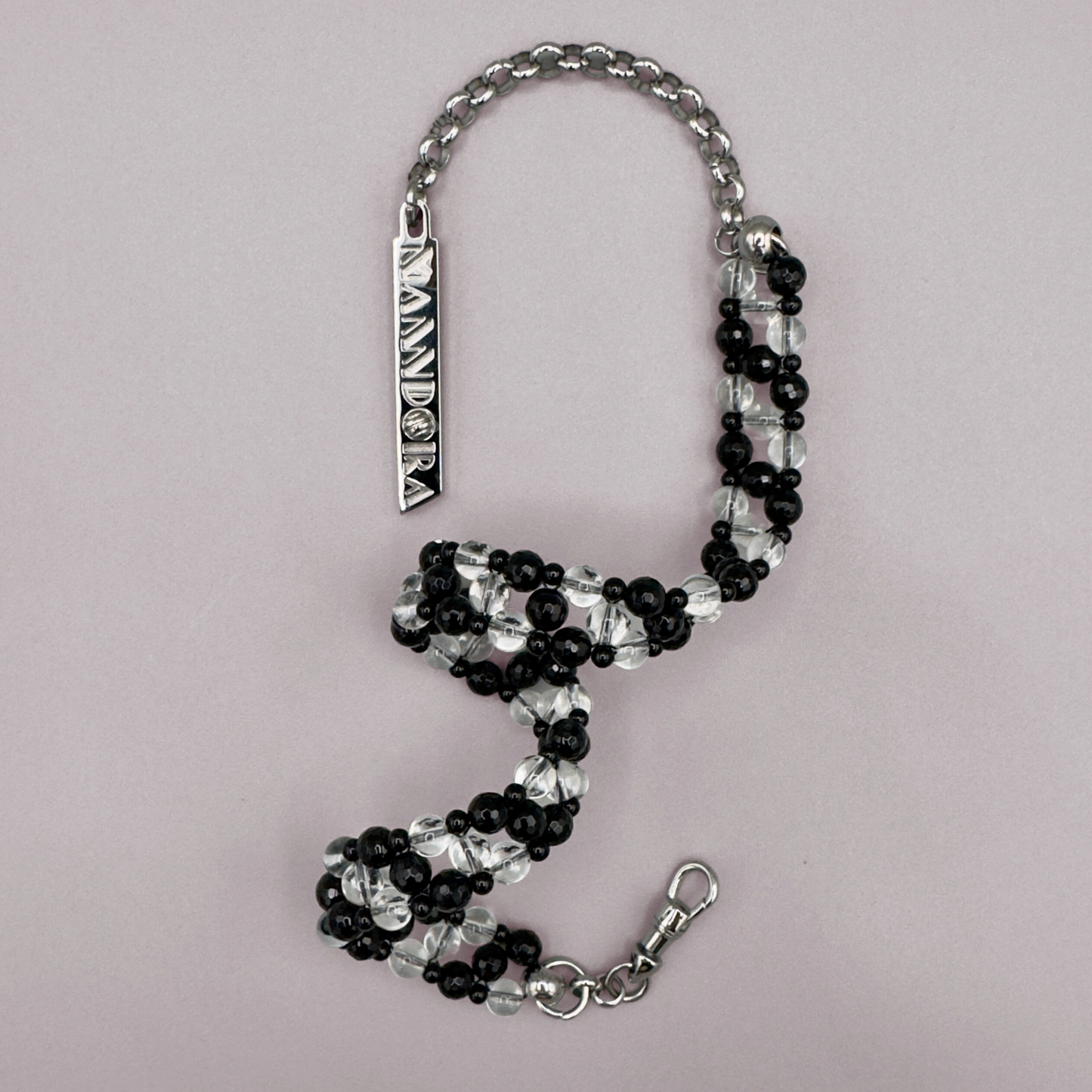 SAHARA S2 Choker in Black Onyx + Clear Quartz