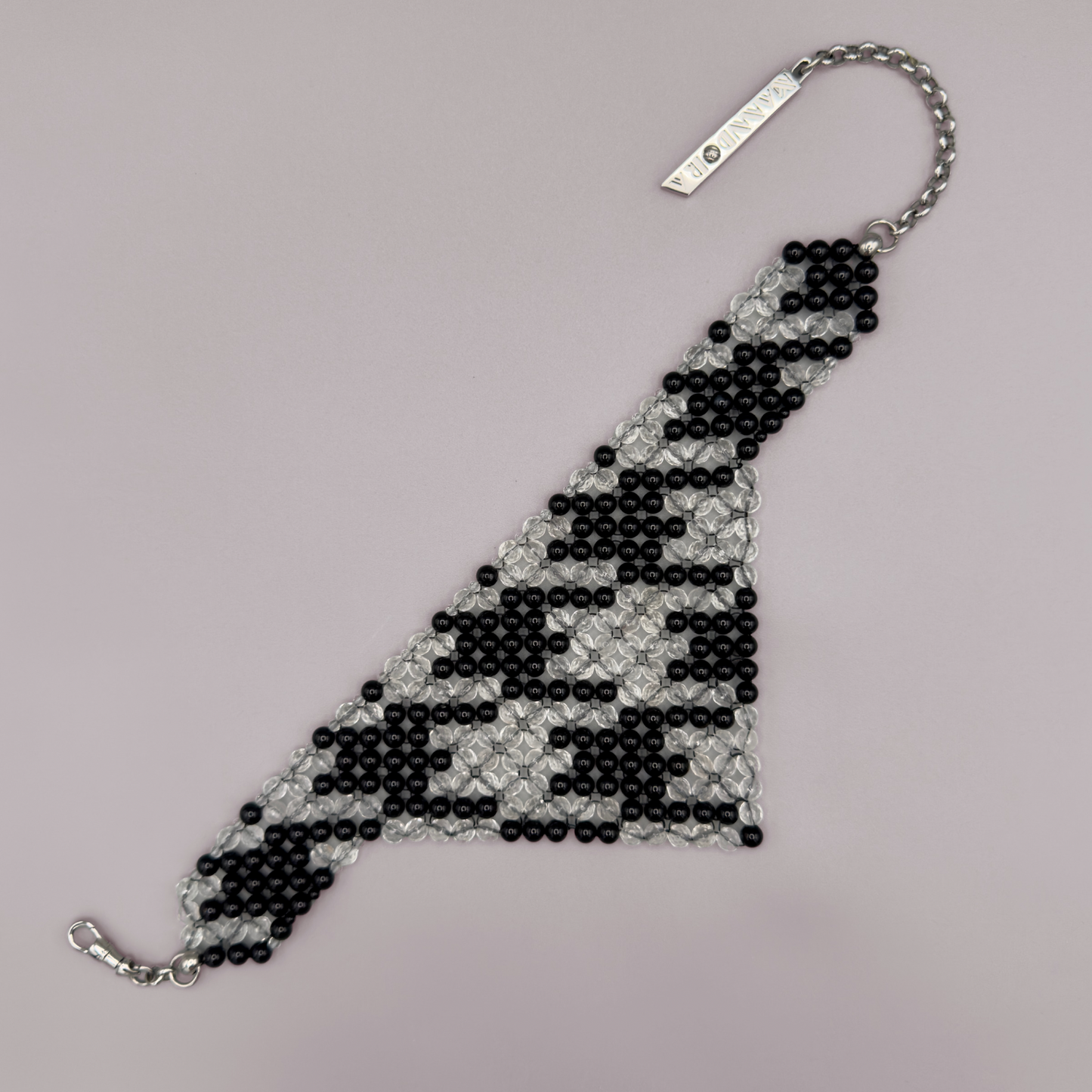 SAHARA S12 Choker in Black Onyx + Clear Quartz