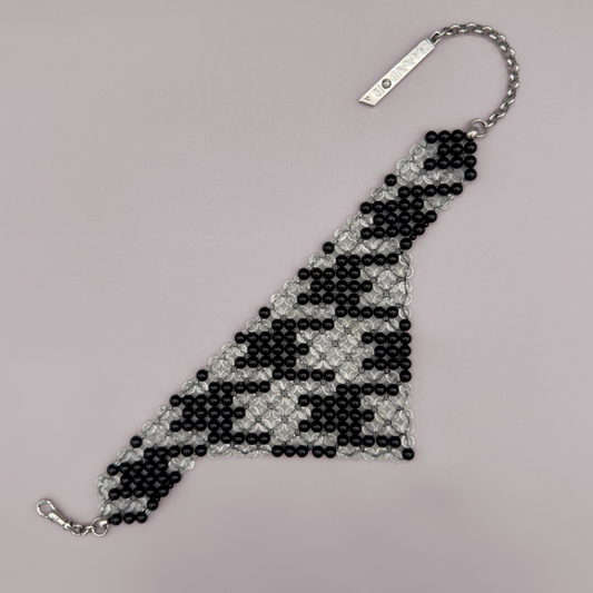 SAHARA S12 Choker in Black Onyx + Clear Quartz