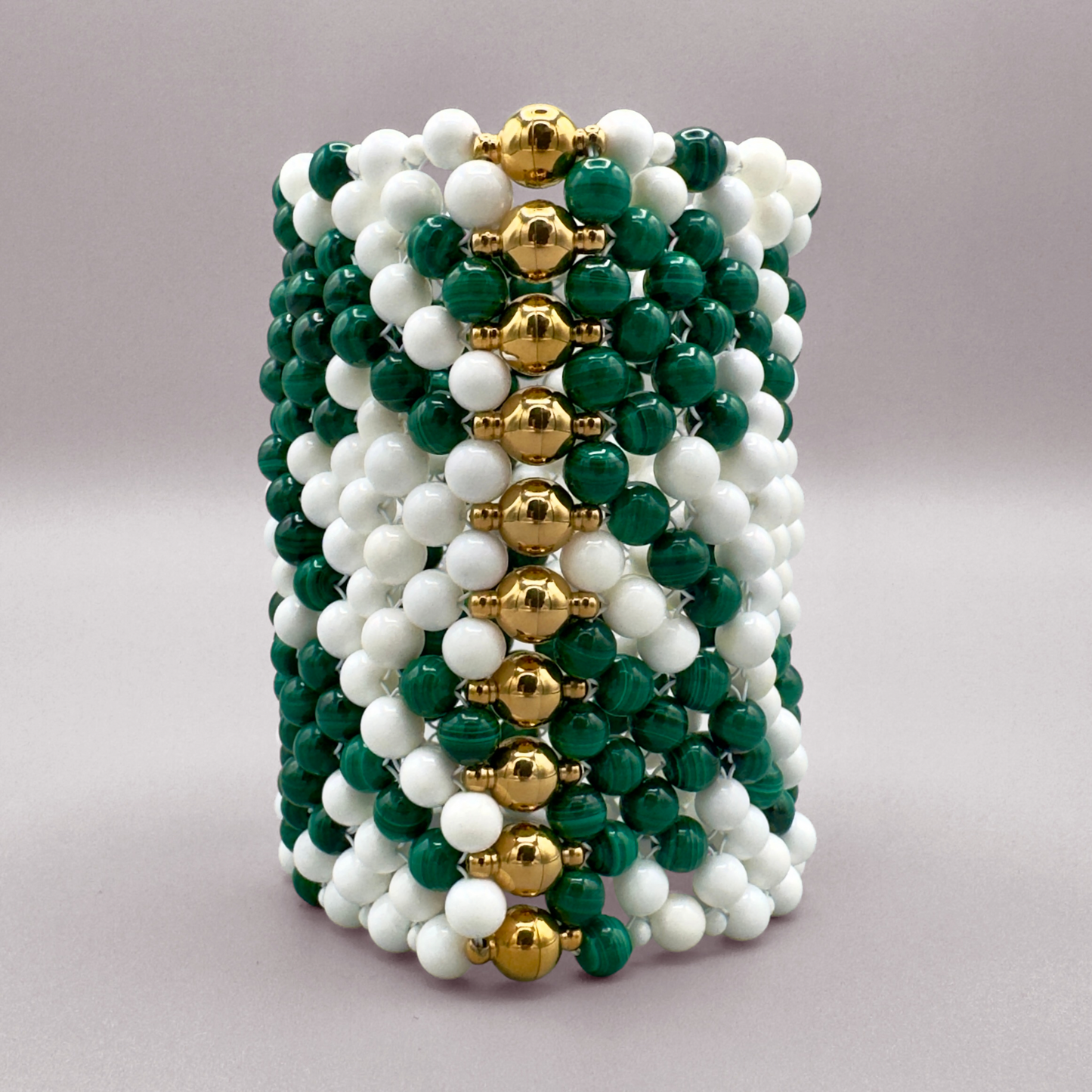 SAHARA S10 Bracelet in Malachite + White Shell