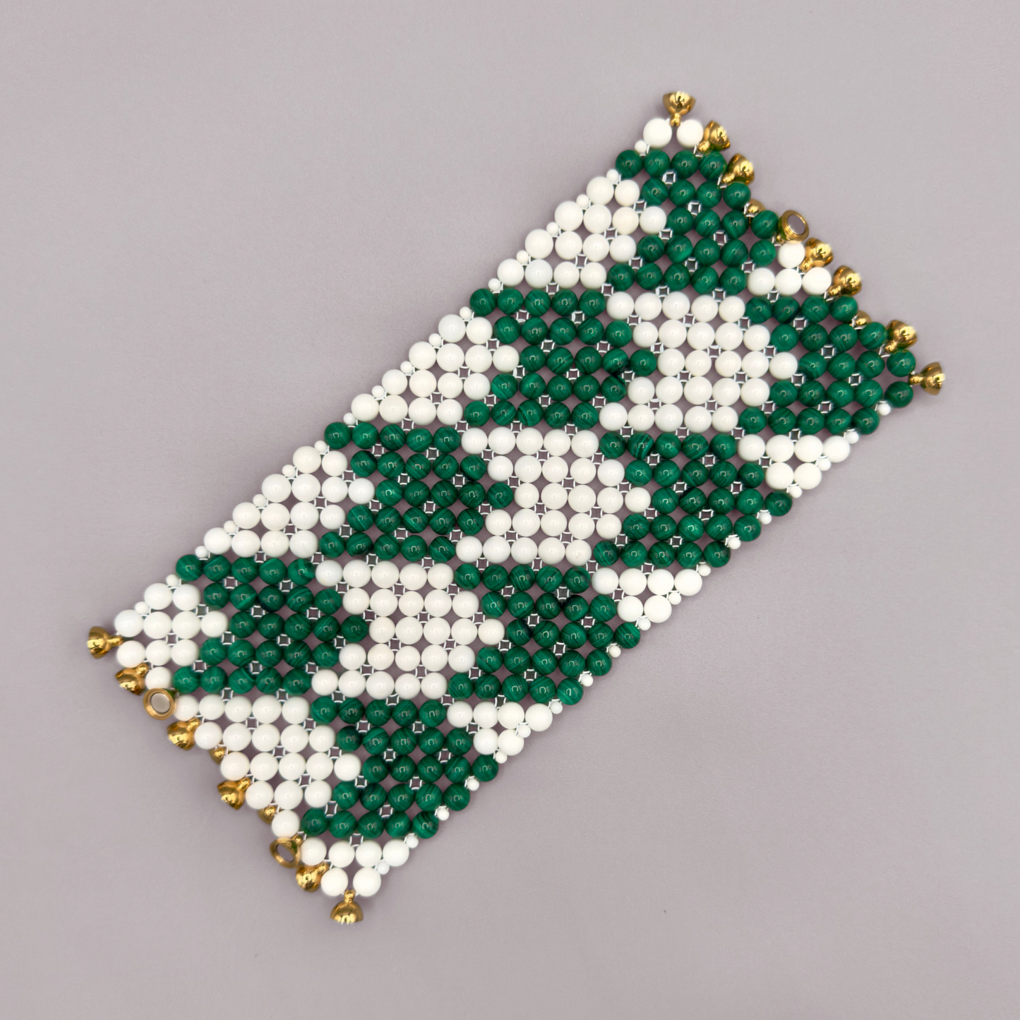 SAHARA S10 Bracelet in Malachite + White Shell