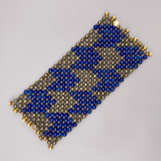 SAHARA S10 Bracelet in Lapis Lazuli + Pyrite
