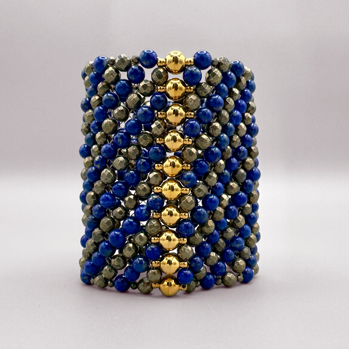 SAHARA S10 Bracelet in Lapis Lazuli + Pyrite