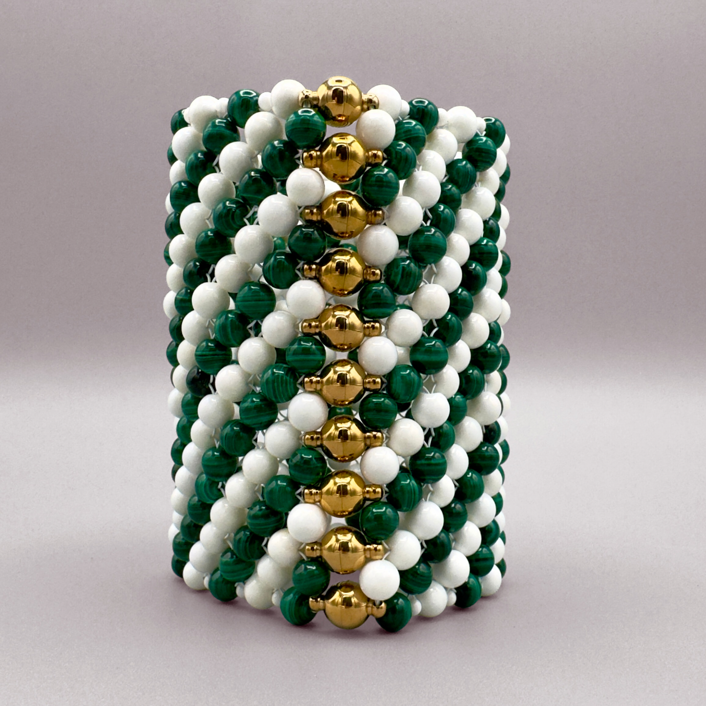 SAHARA S10 Bracelet in Malachite + White Shell