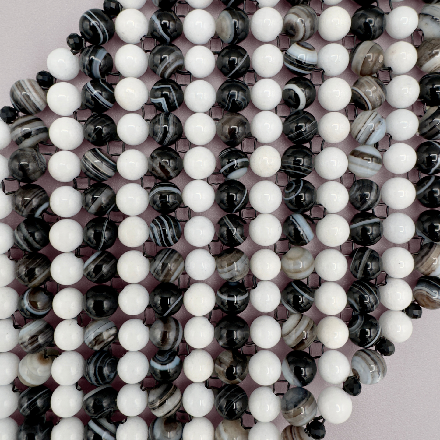 SAHARA S10 Bracelet in Black Sardonyx + White Jade