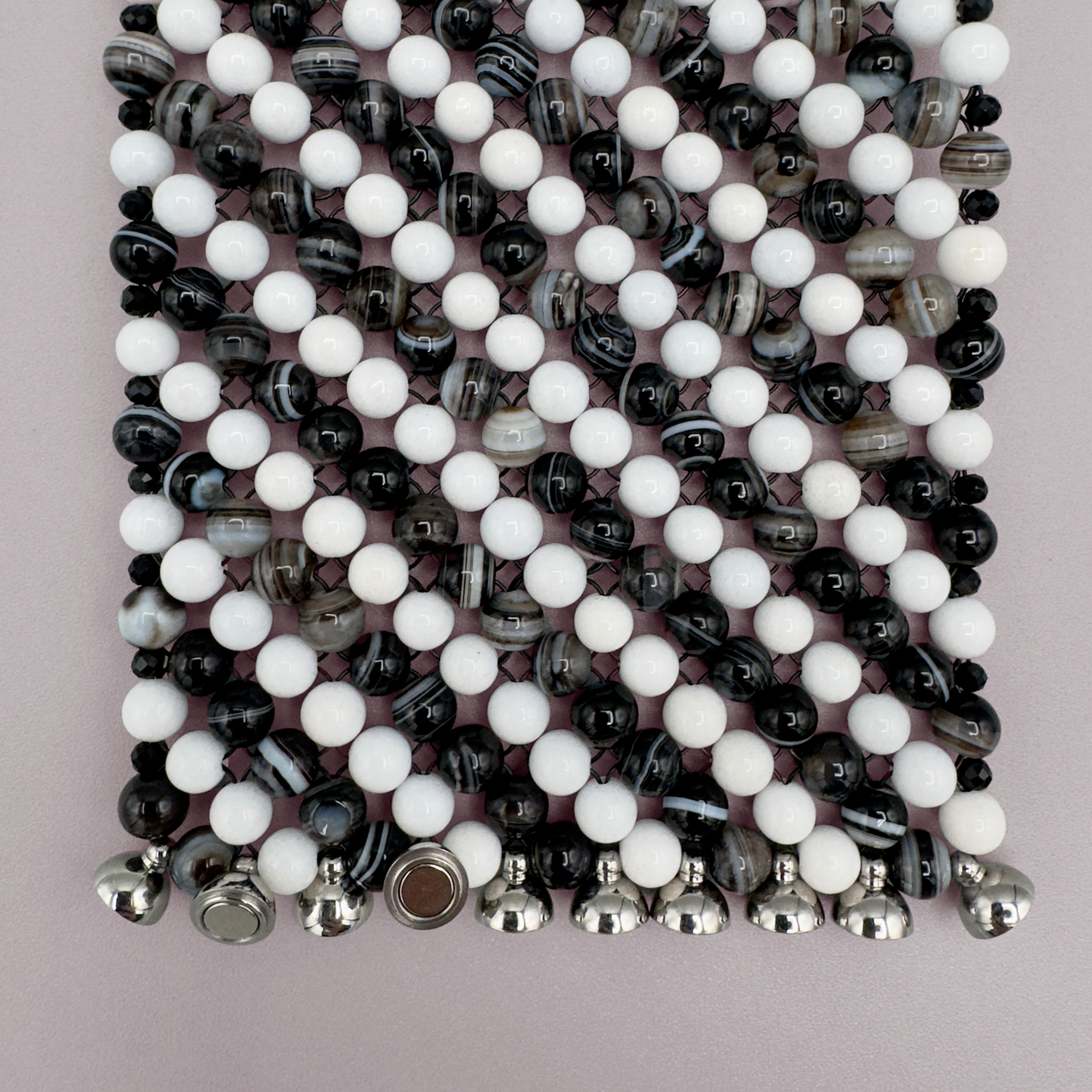 SAHARA S10 Bracelet in Black Sardonyx + White Jade