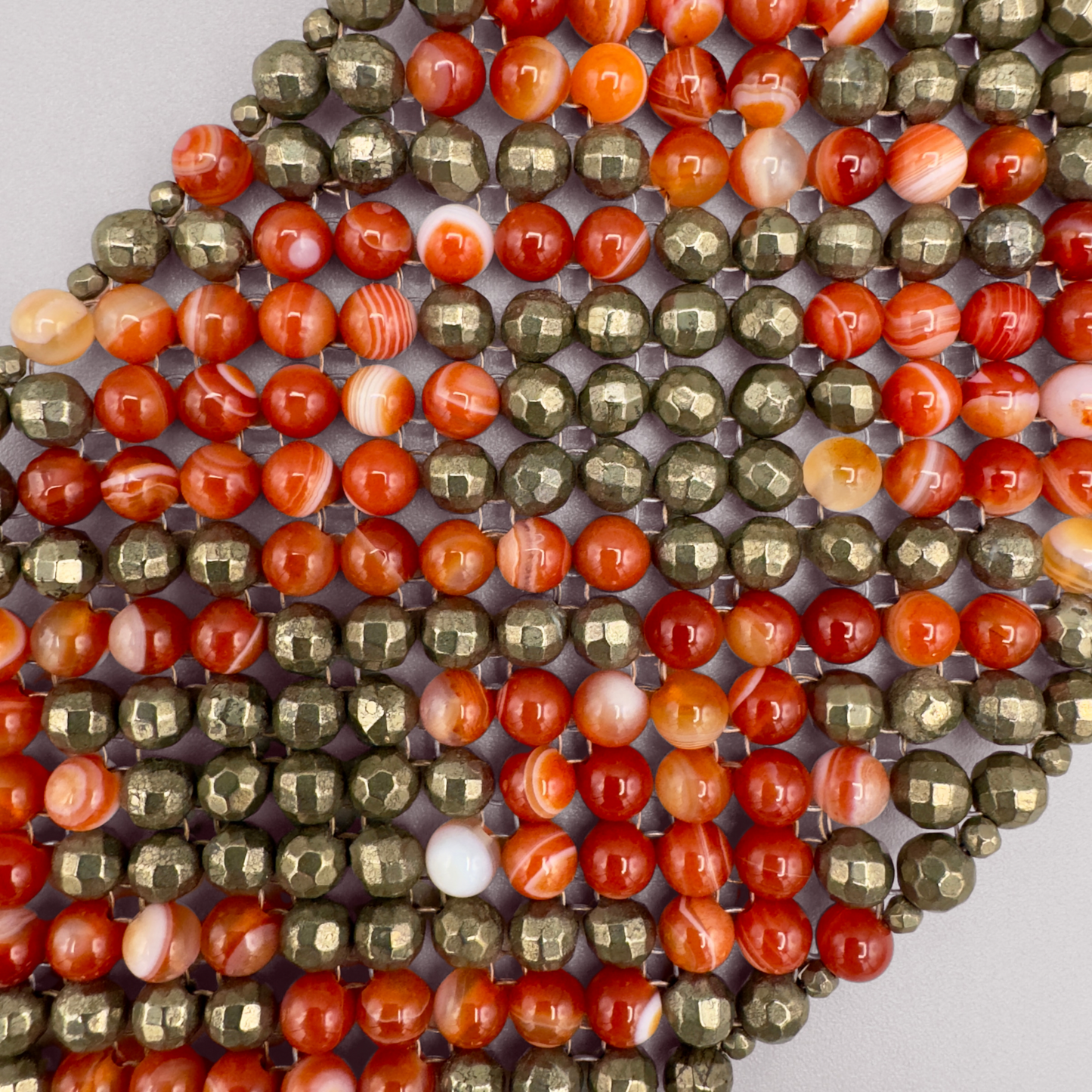 SAHARA S10 Bracelet in Red Sardonyx + Pyrite