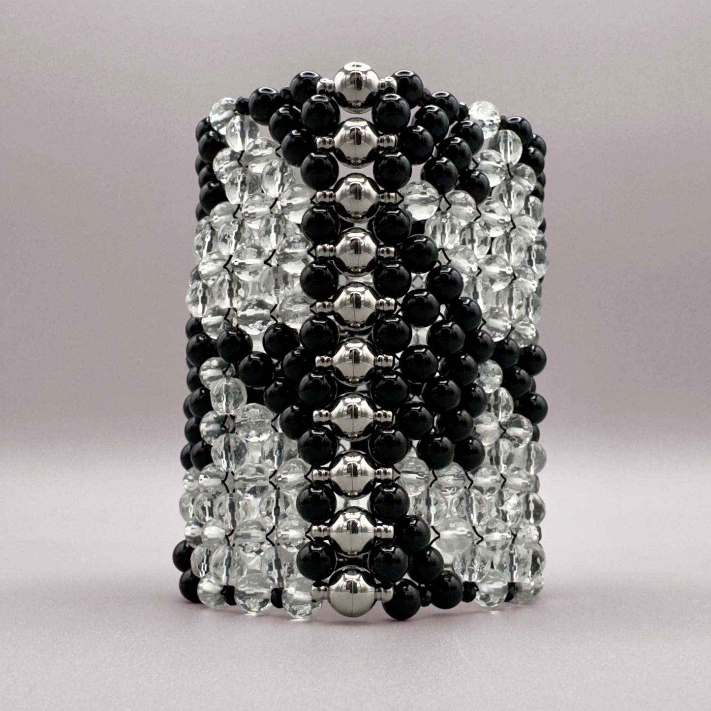 SAHARA S10 Bracelet in Black Onyx + Clear Quartz