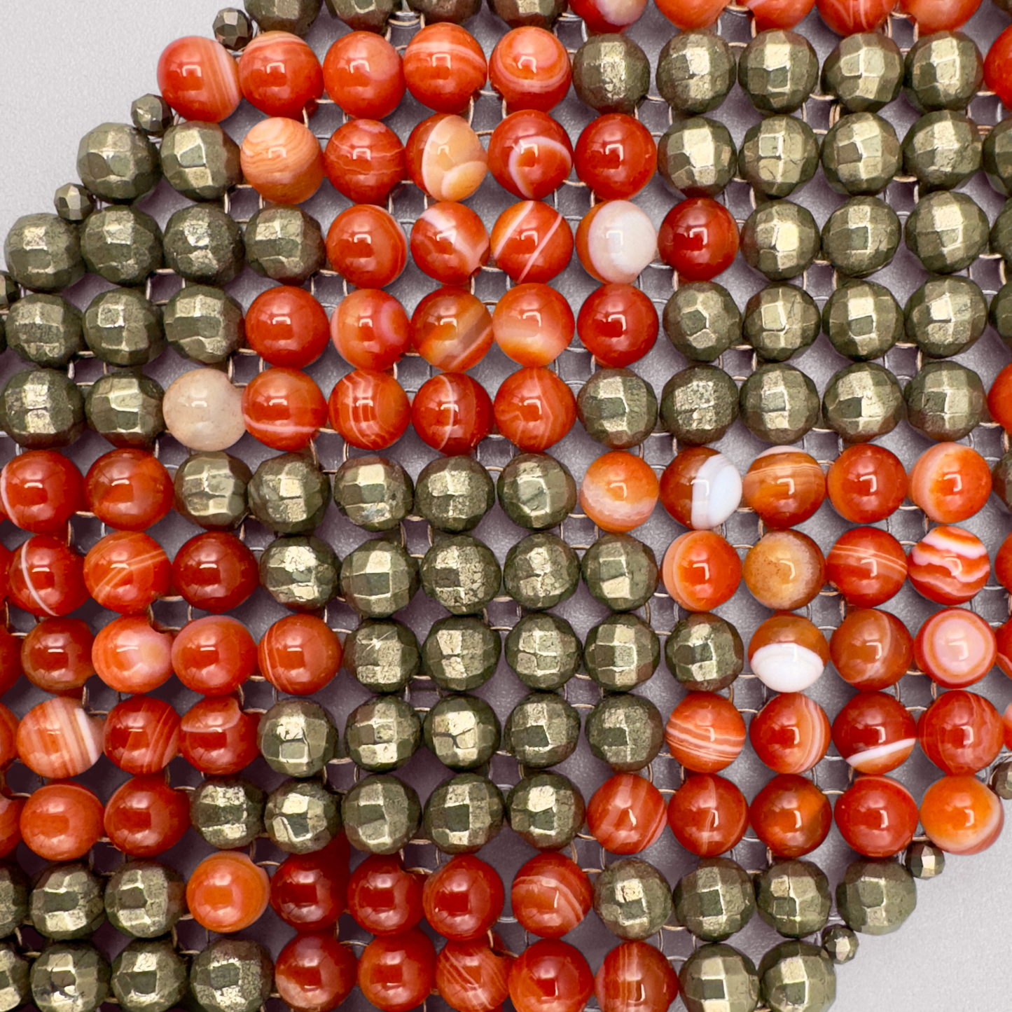 SAHARA S10 Bracelet in Red Sardonyx + Pyrite