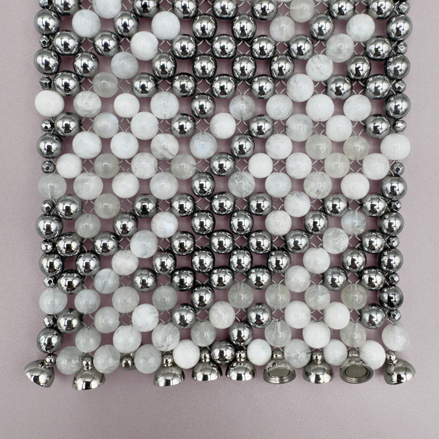 SAHARA S10 Bracelet in White Moonstone + Silver