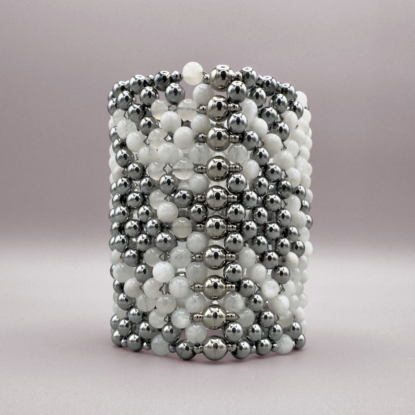 SAHARA S10 Bracelet in White Moonstone + Silver