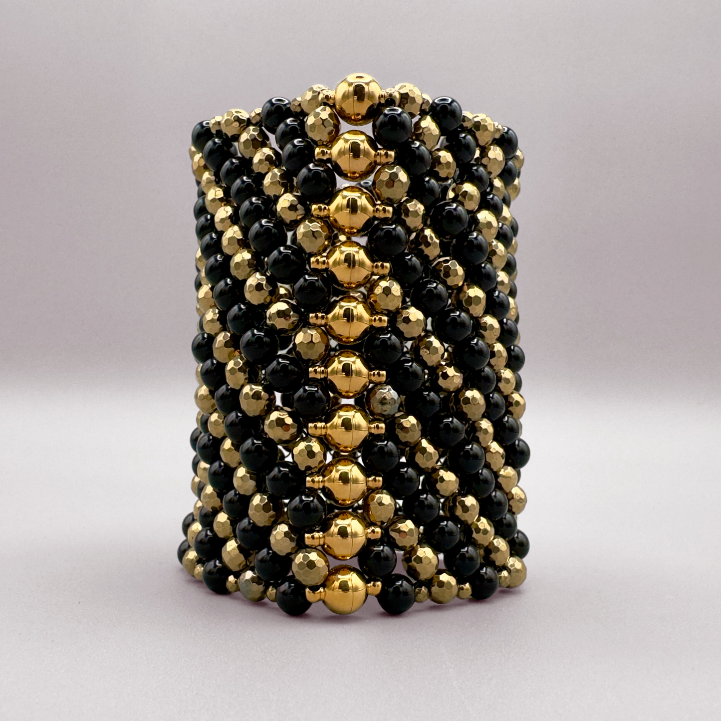 SAHARA S10 Bracelet in Black Onyx + Gold