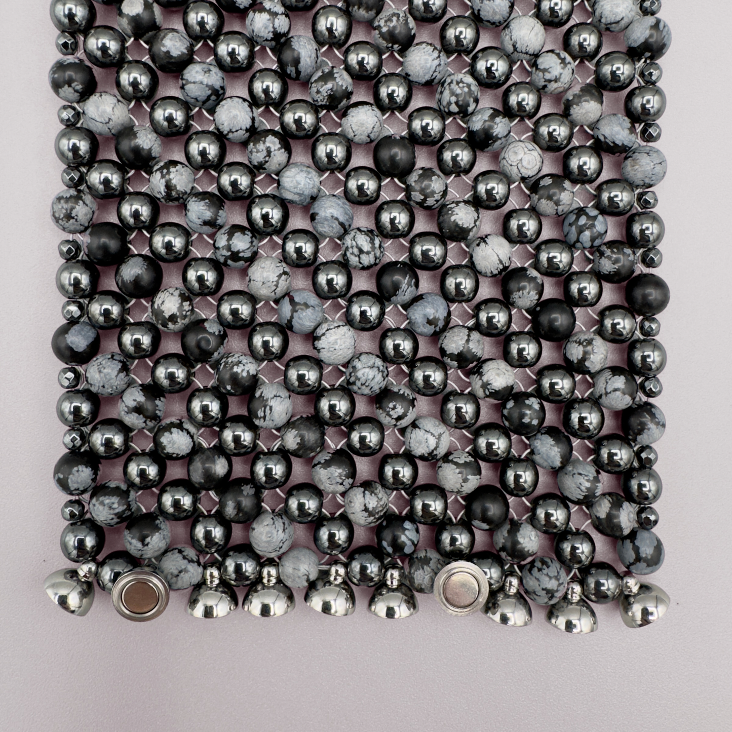 SAHARA S10 Bracelet in Snowflake Obsidian + Hematite