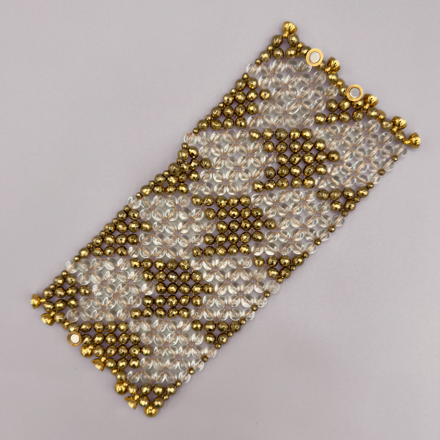 SAHARA S10 Bracelet in Clear Quartz + Gold