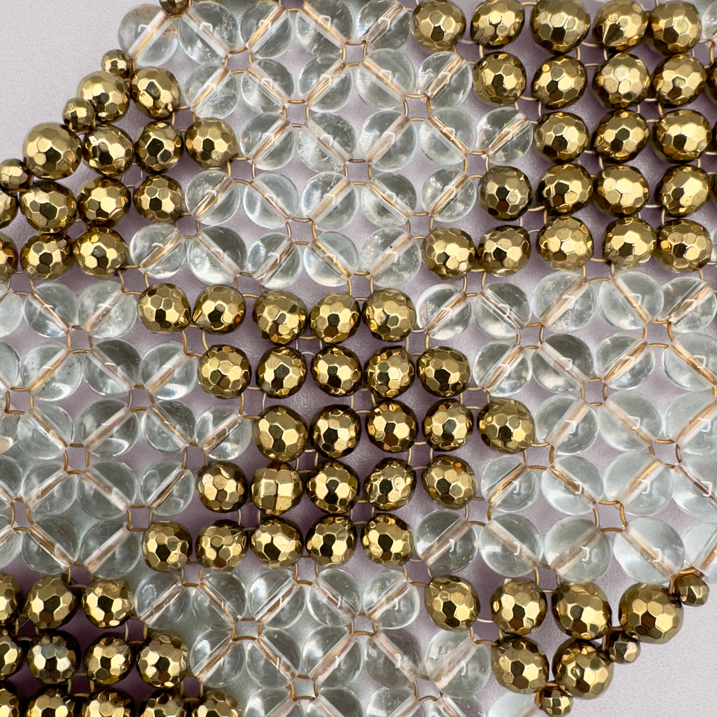 SAHARA S10 Bracelet in Clear Quartz + Gold