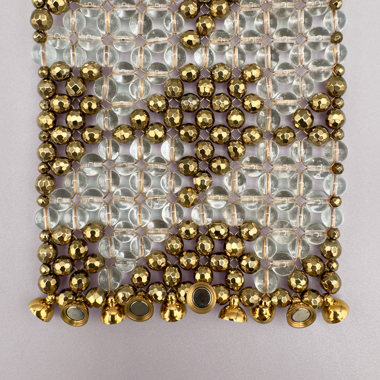 SAHARA S10 Bracelet in Clear Quartz + Gold