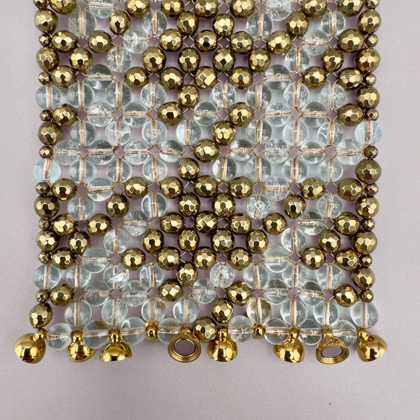 SAHARA S10 Bracelet in Clear Quartz + Gold