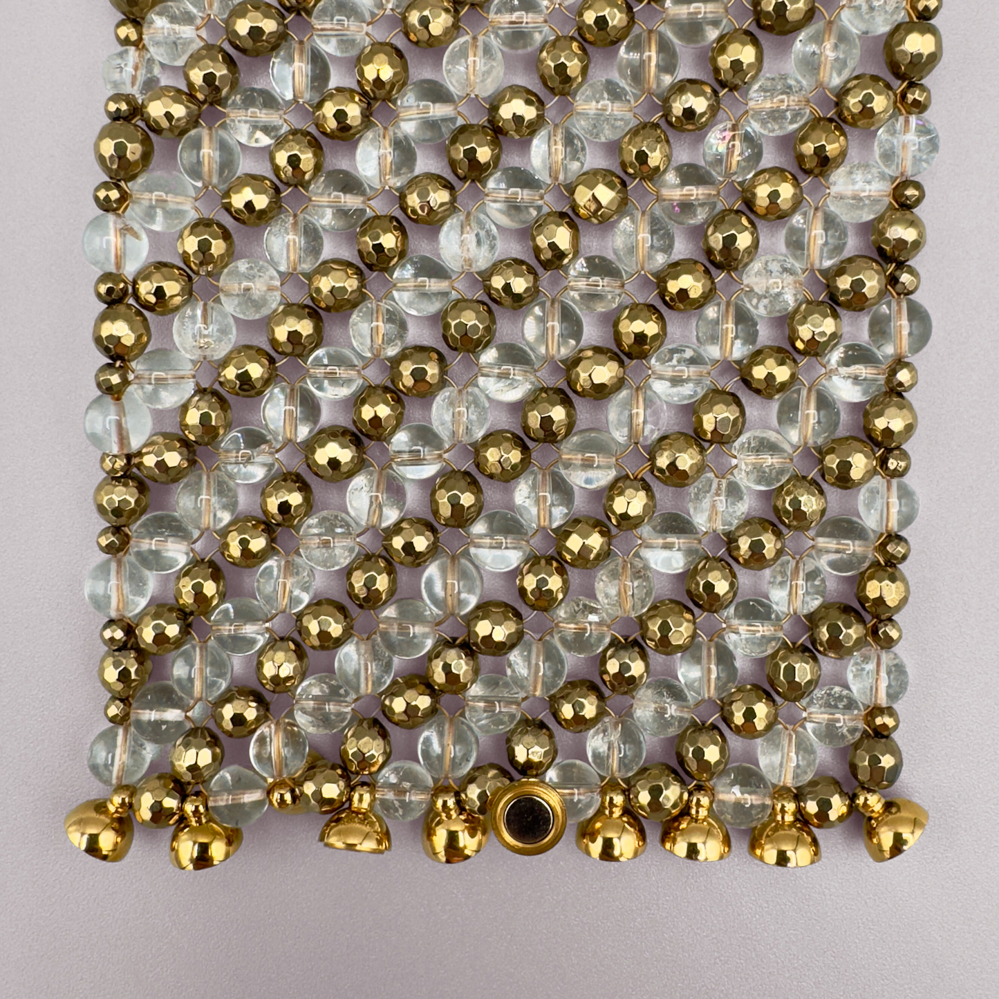 SAHARA S10 Bracelet in Clear Quartz + Gold