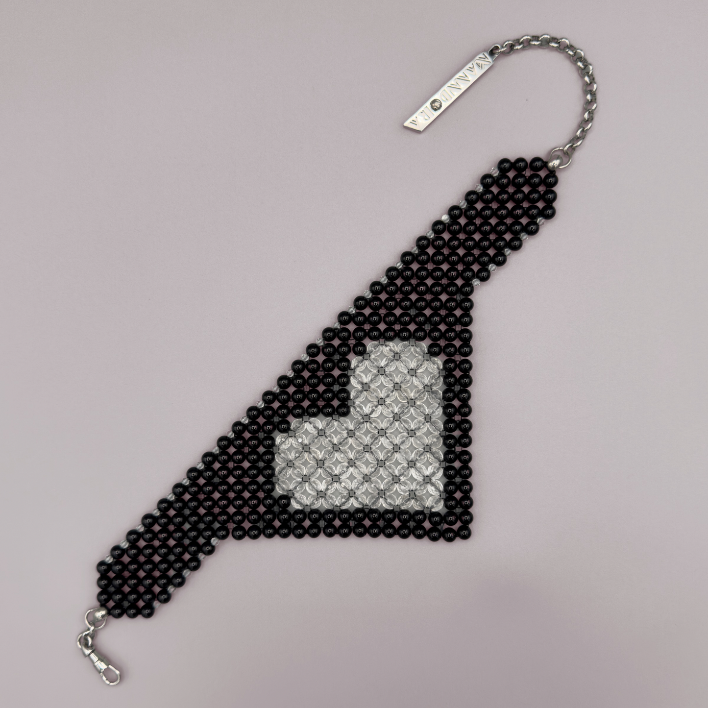 SAHARA S12 Choker in Black Onyx + Clear Quartz