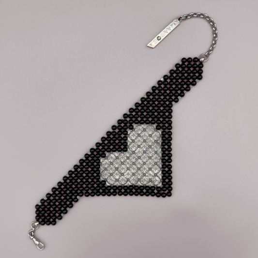 SAHARA S12 Choker in Black Onyx + Clear Quartz