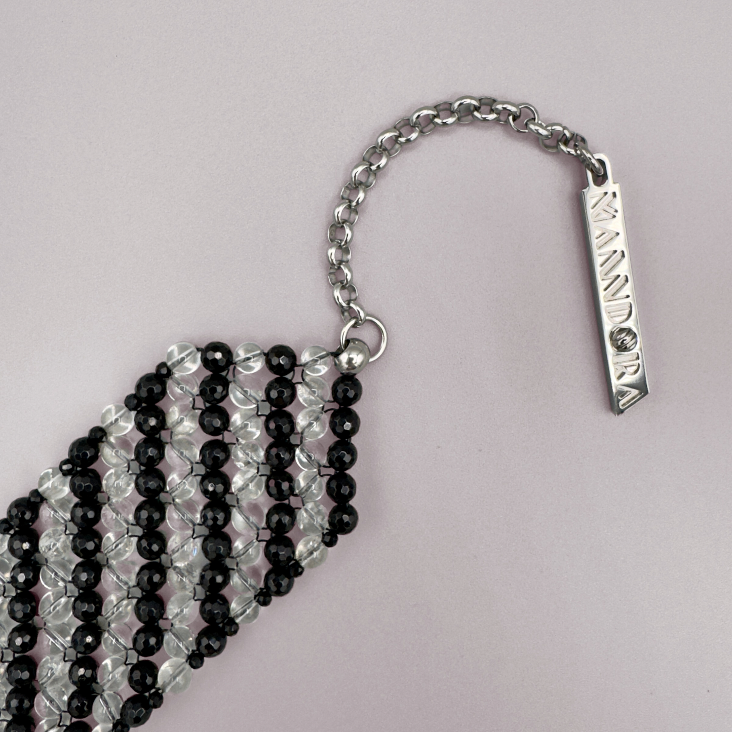 SAHARA S6 Choker in Black Onyx + Clear Quartz