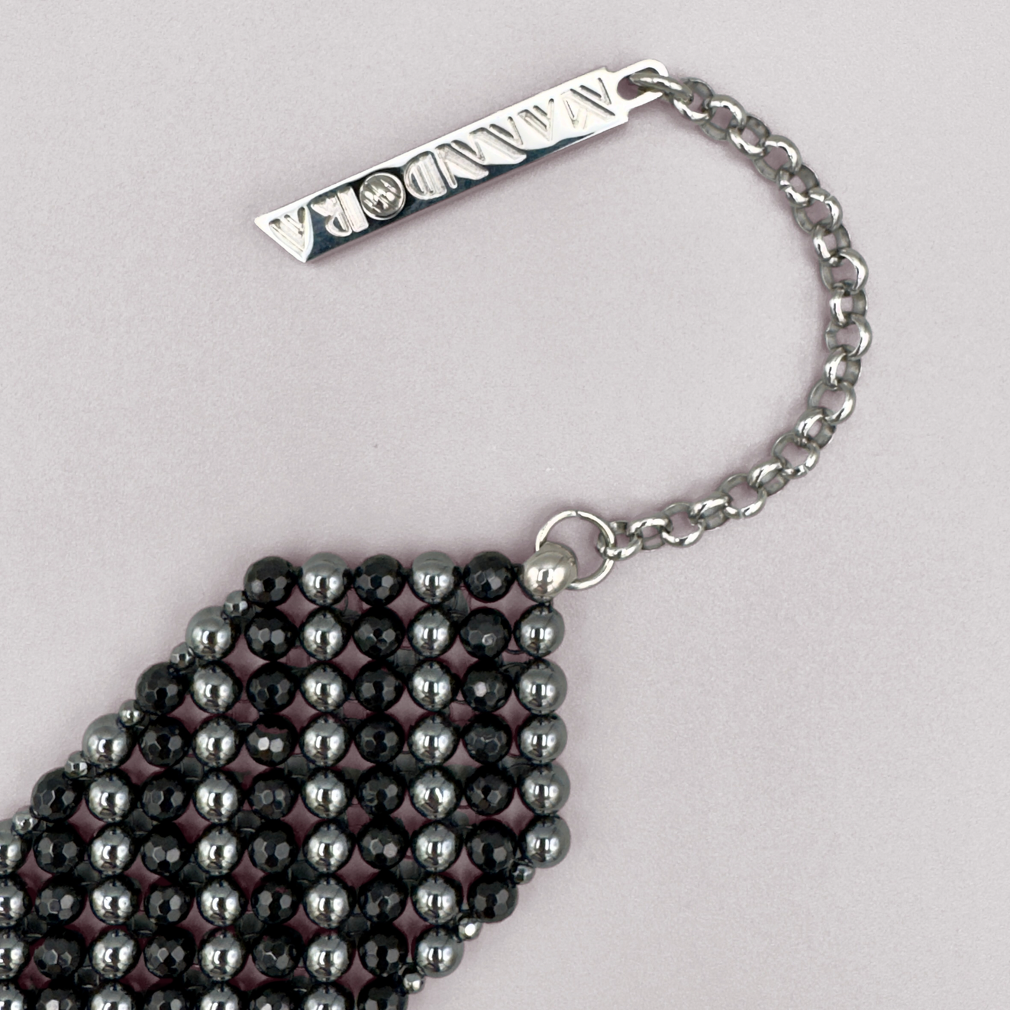 SAHARA S6 Choker in Black Onyx + Hematite