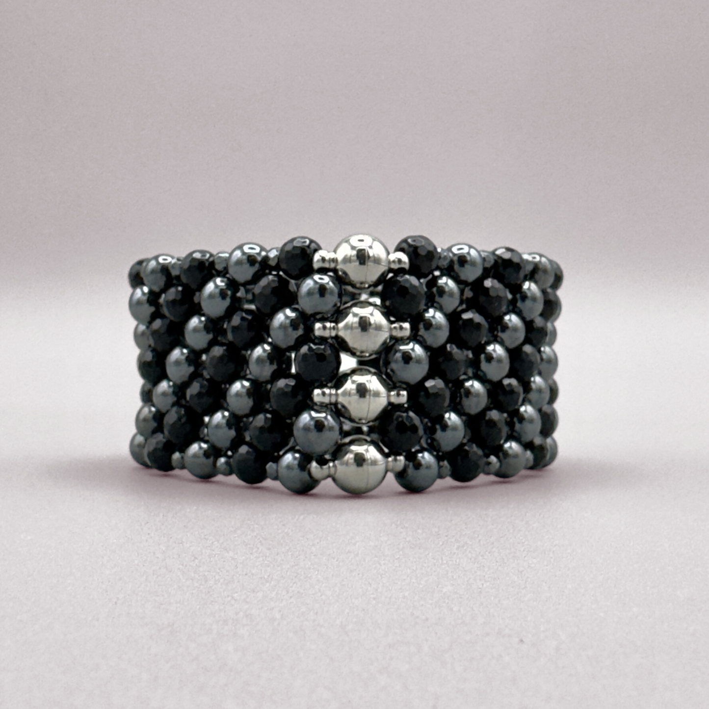 SAHARA S4 Bracelet in Black Onyx + Hematite