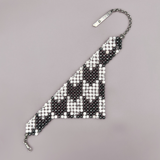 SAHARA S12 Choker in Howlite + Hematite