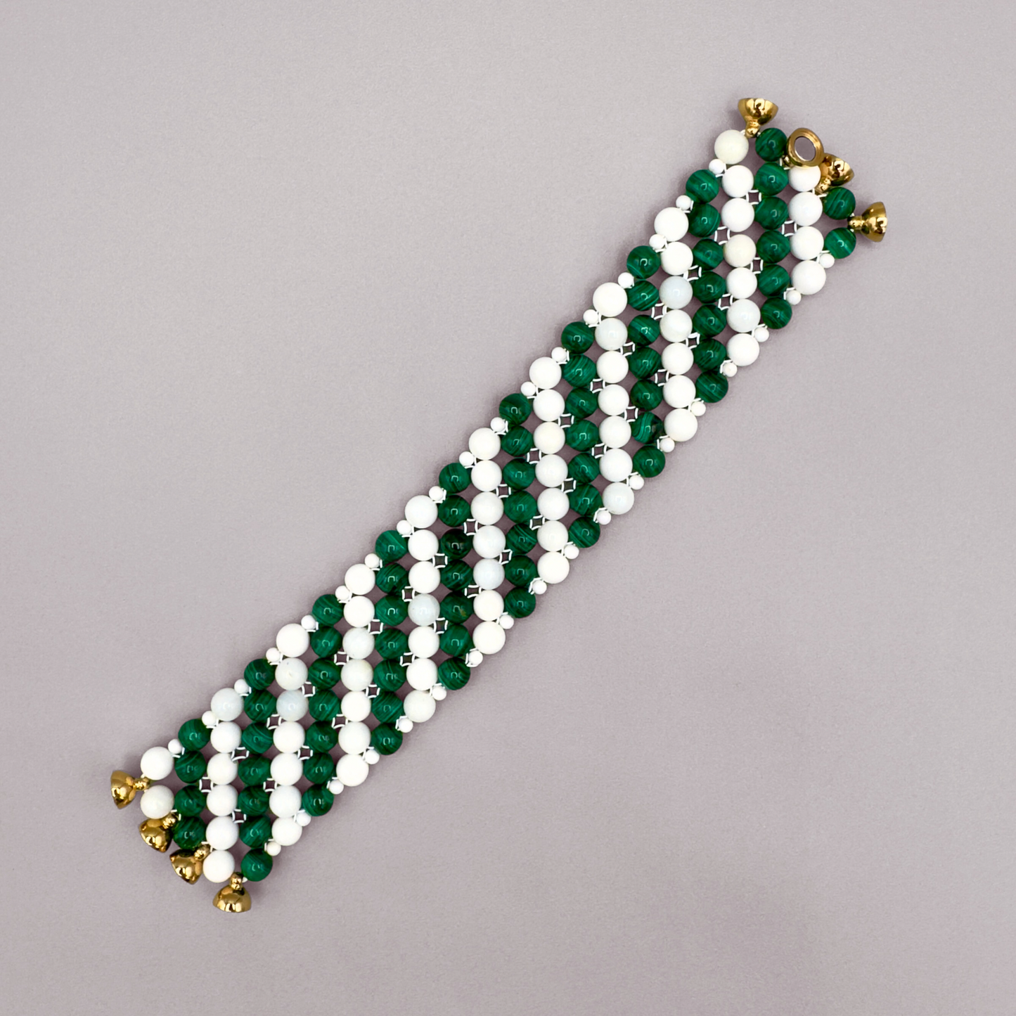 SAHARA S4 Bracelet in Malachite + White Shell