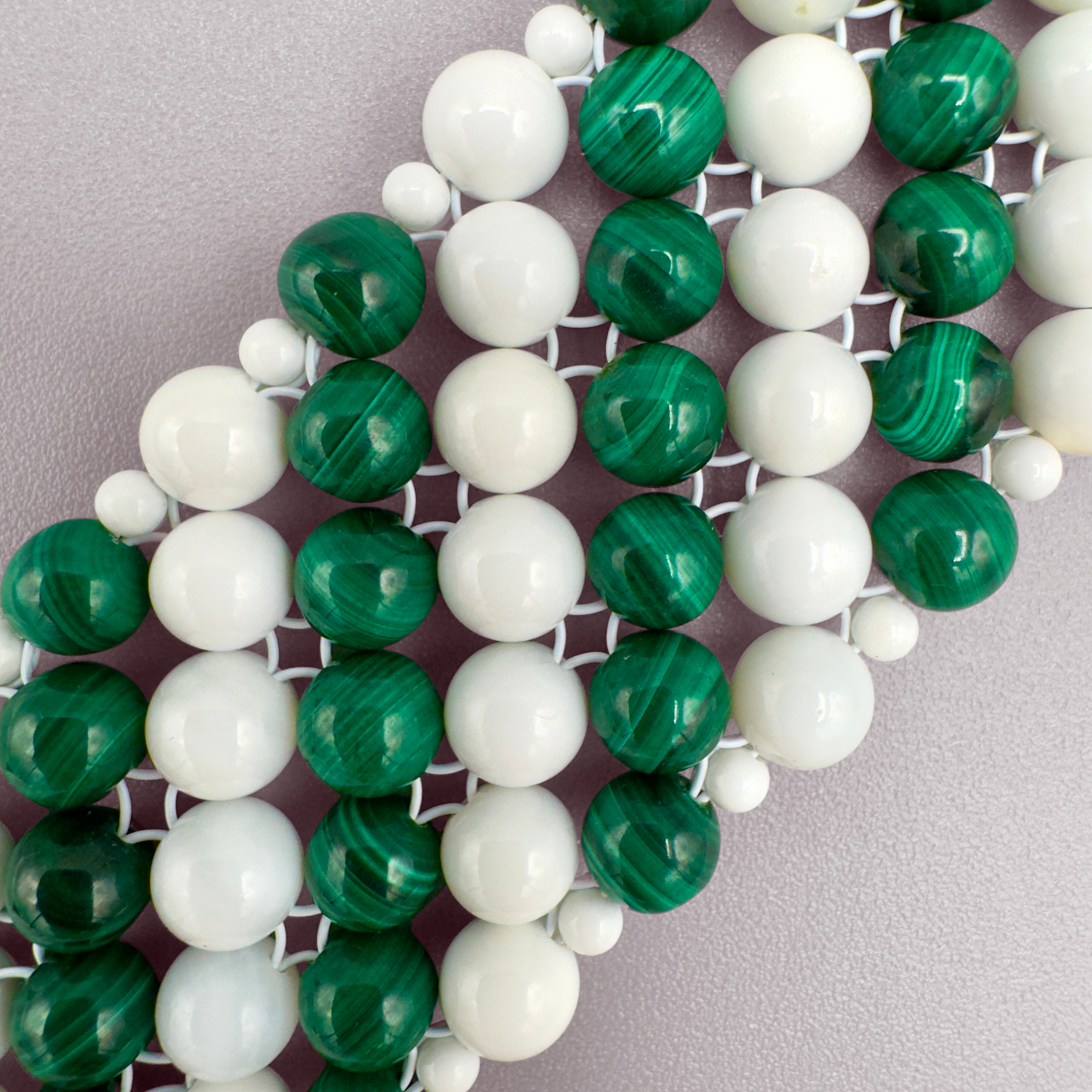 SAHARA S4 Bracelet in Malachite + White Shell