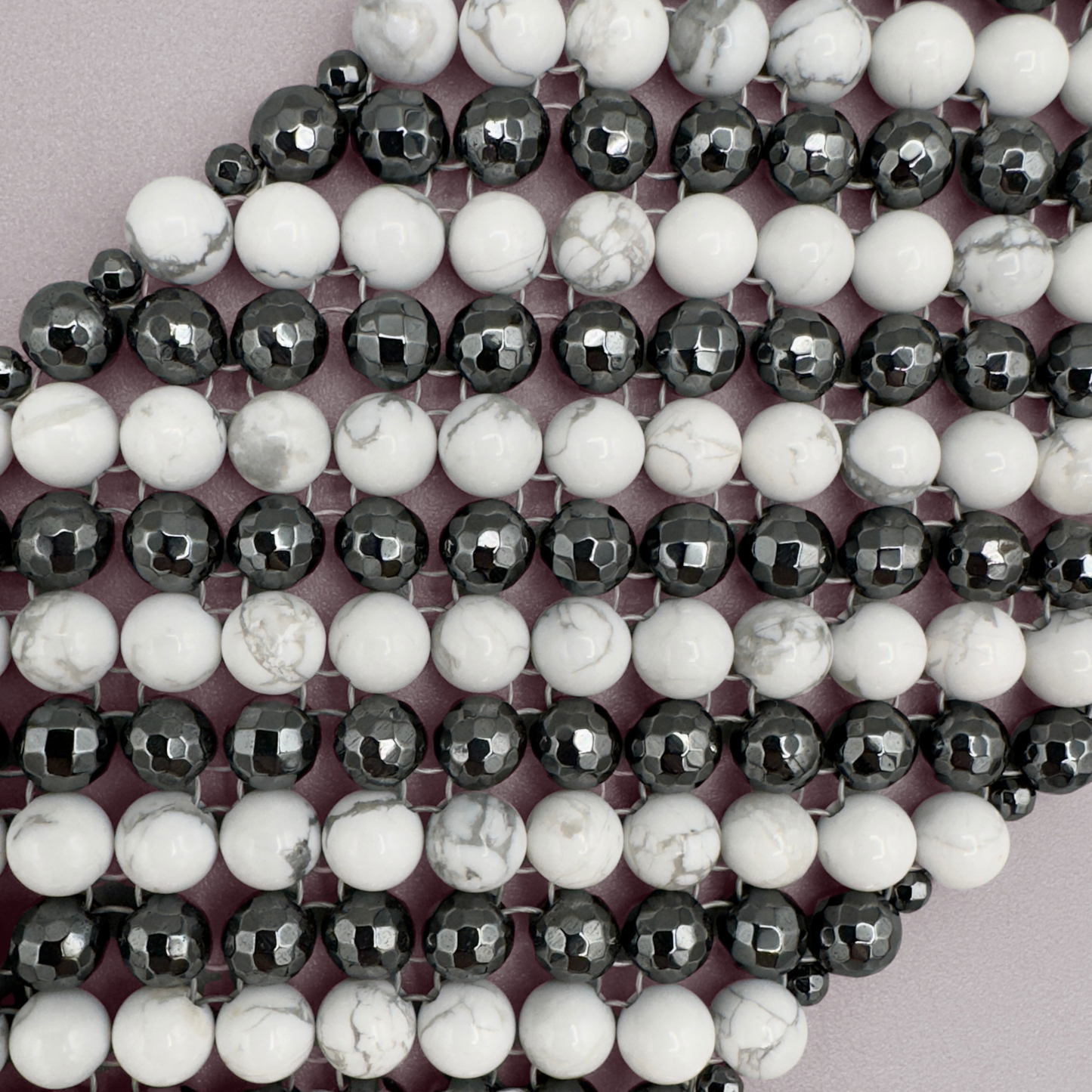 SAHARA S8 Bracelet in Howlite + Hematite