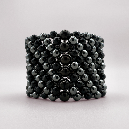 SAHARA S6 Bracelet in Black Onyx + Hematite