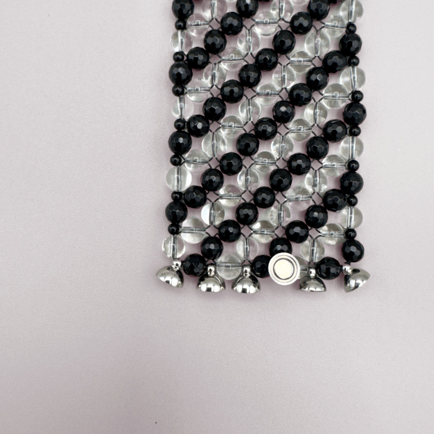 SAHARA S6 Bracelet in Black Onyx + Clear Quartz
