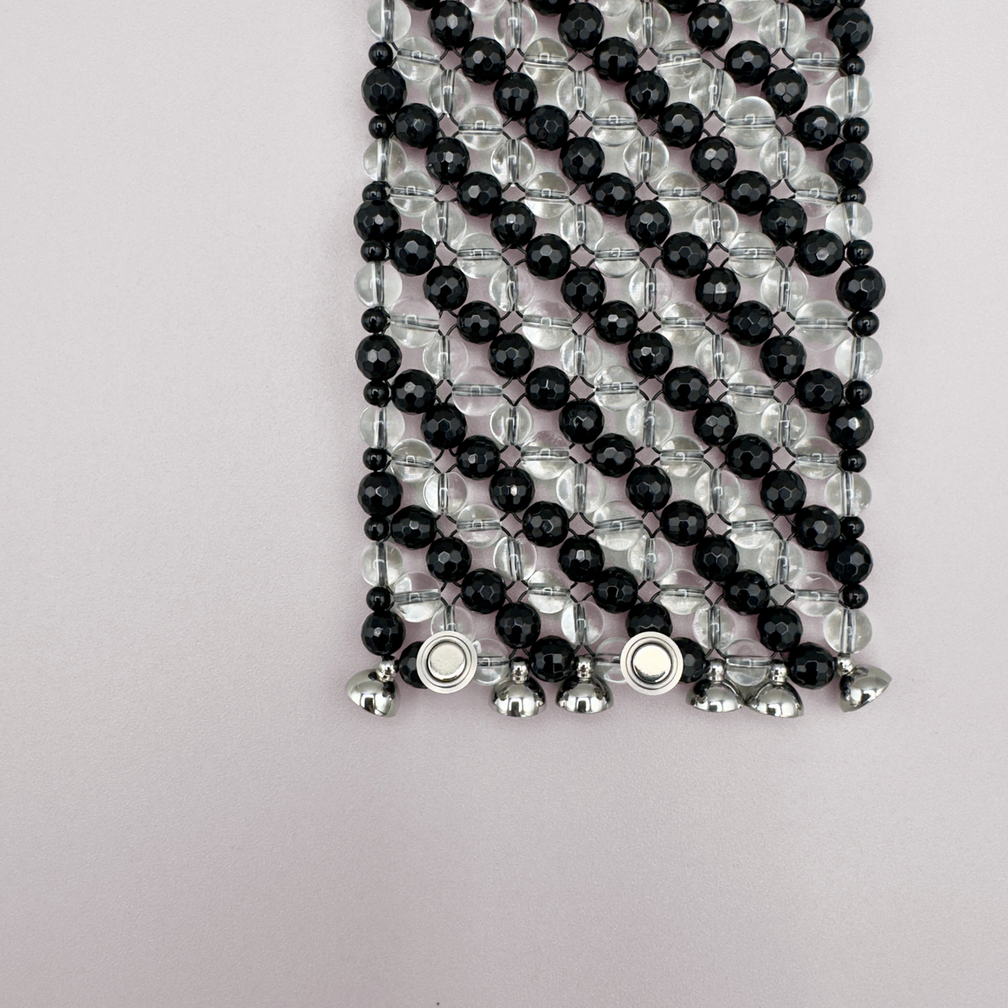 SAHARA S8 Bracelet in Black Onyx + Clear Quartz