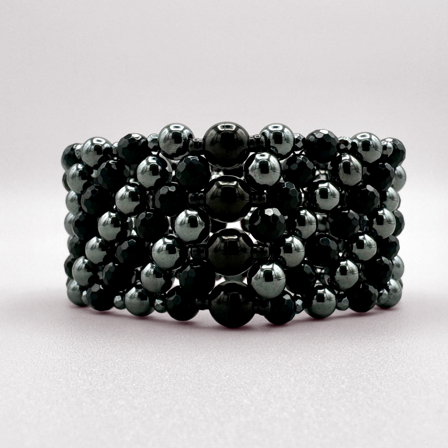 SAHARA S4 Bracelet in Black Onyx + Hematite