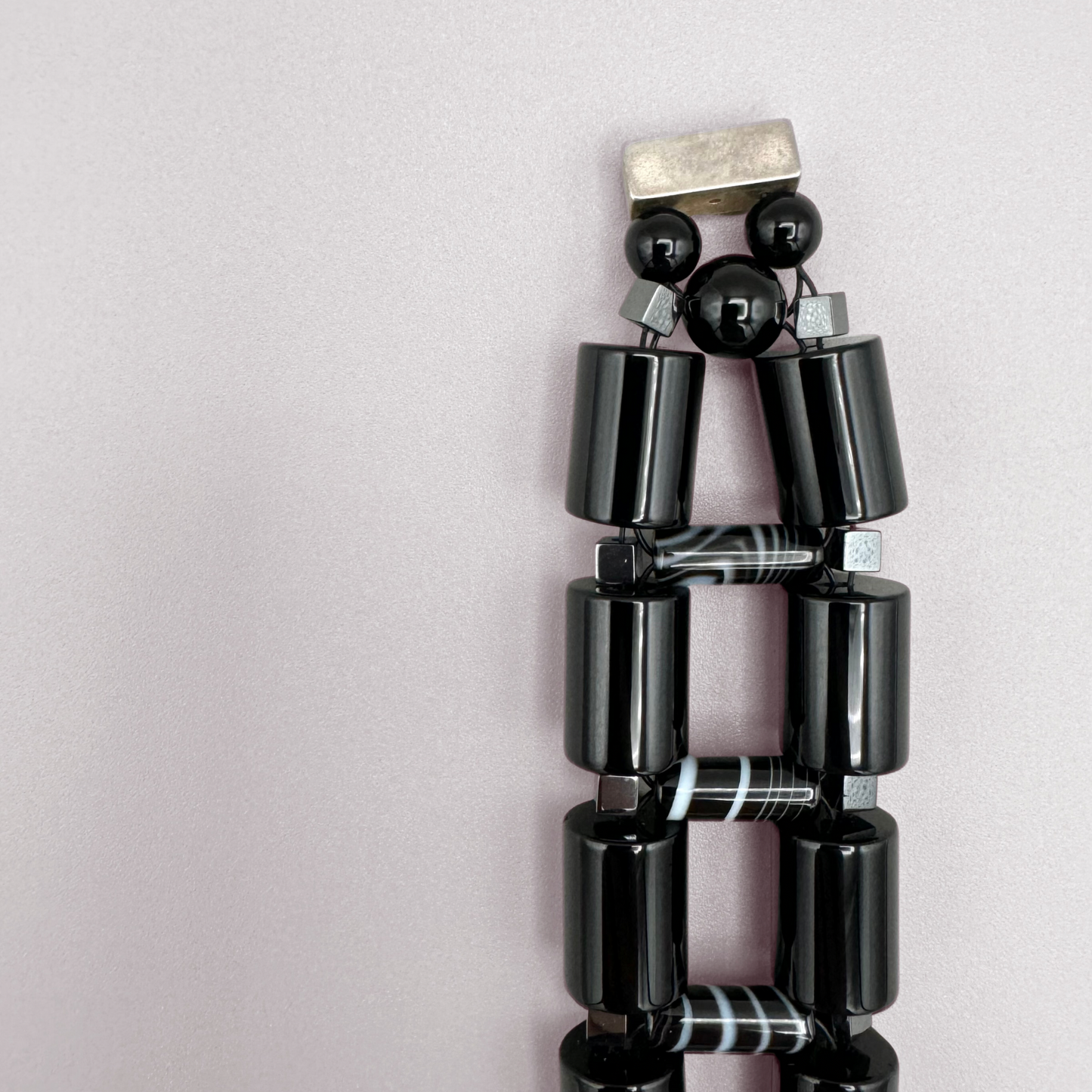 Black Onyx + Black Sardonyx Bracelet
