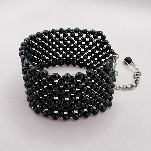 SAHARA S6 Choker in Pure Black Onyx