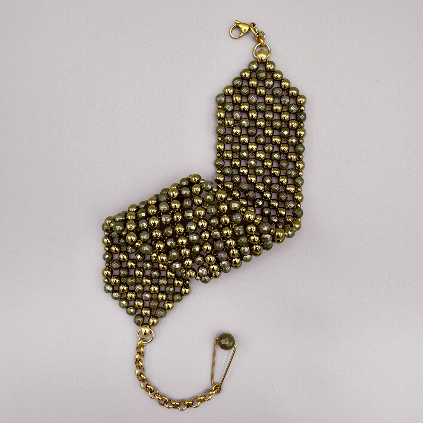 SAHARA S6 Choker in Pyrite + Gold