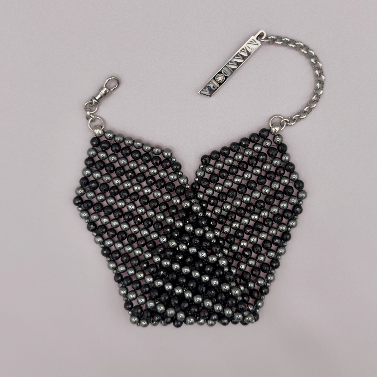 SAHARA S8 Choker in Black Onyx + Hematite